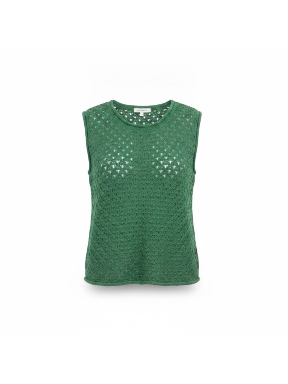 Sanctuary Womens Green Crochet Cotton Sleeveless Top Stylish Shirt Sz M